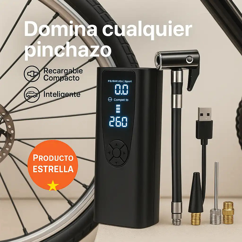 AirMaster™ – Inflador Inteligente Portátil | infla fácil, rápido y sin estrés