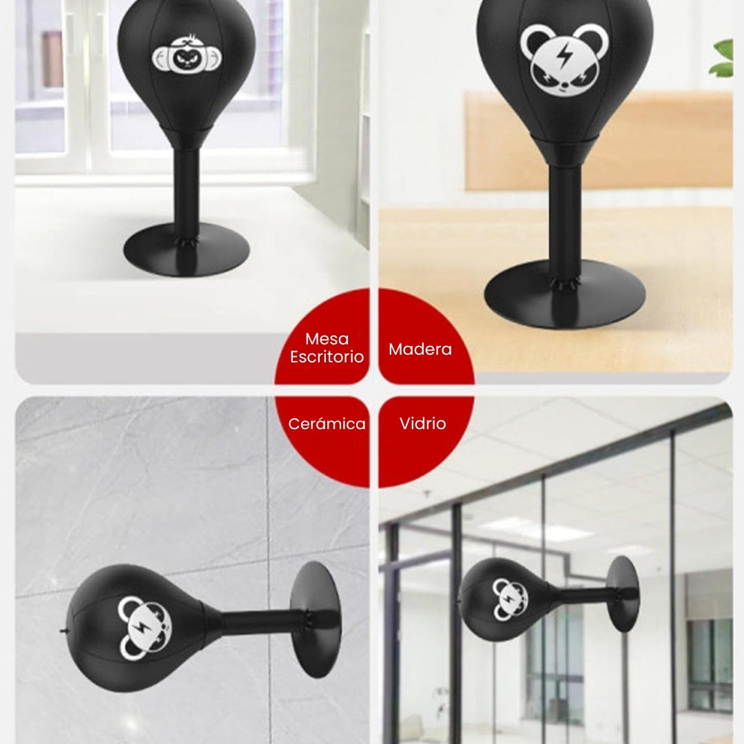 PunchFun® – Pera de Boxeo con Ventosa | Libera Estrés y Aleja a los Niños del Celular